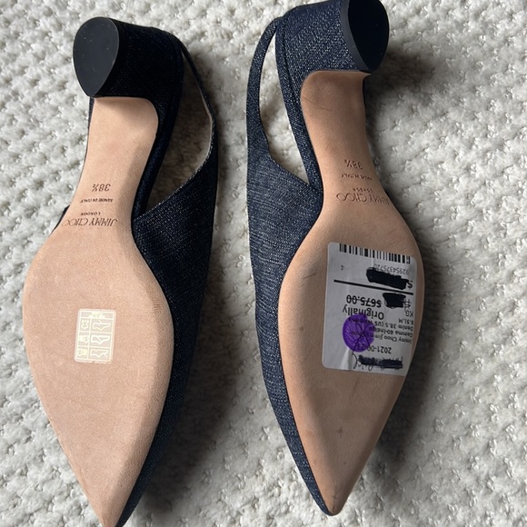 Jimmy Choo Denim heels $225 - Picture 3 of 3